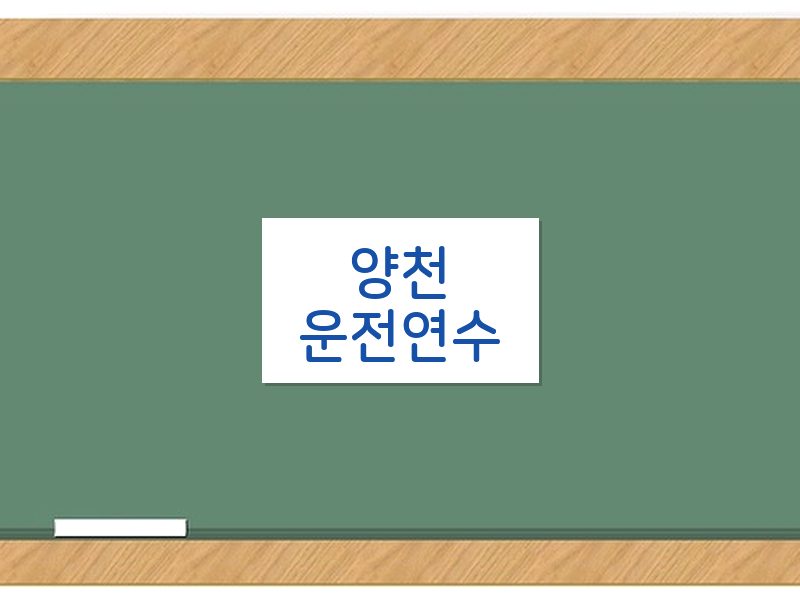 양천운전연수 후기