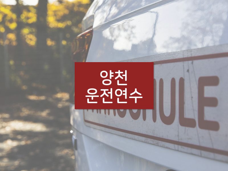 양천운전연수 후기