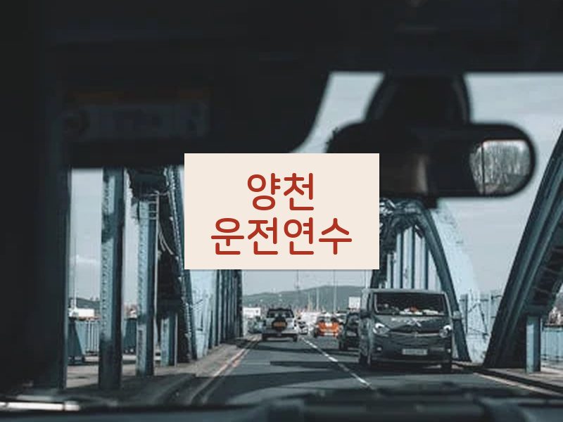 양천운전연수 후기