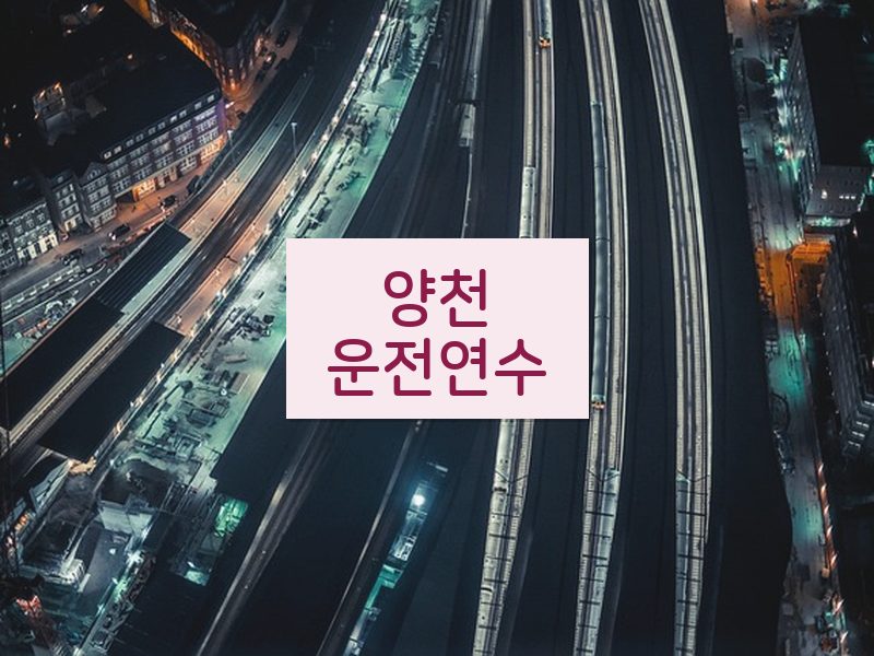 양천운전연수 후기