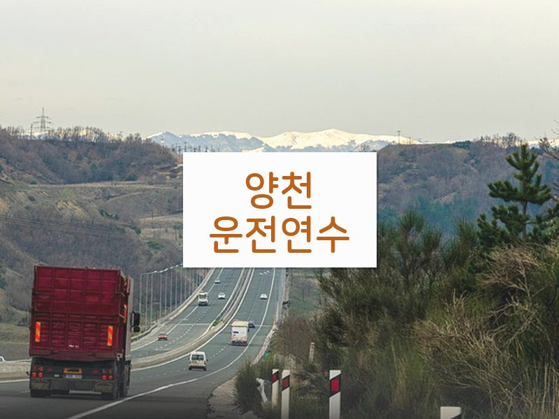 양천운전연수 후기