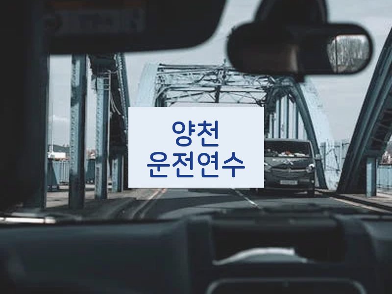양천운전연수 후기