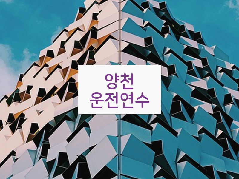 양천운전연수 후기