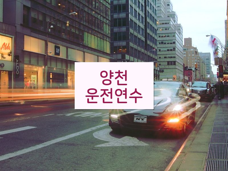양천운전연수 후기