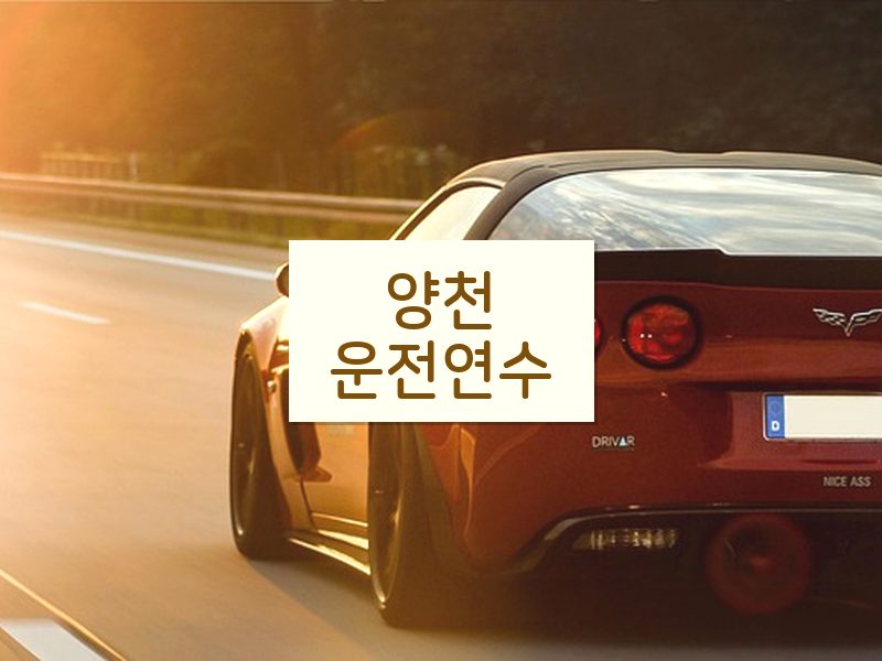 양천운전연수 후기