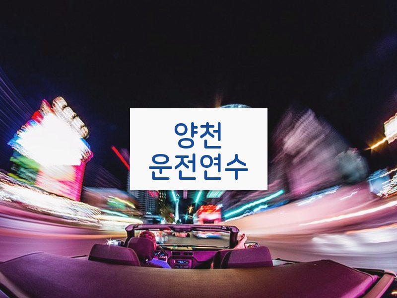 양천운전연수 후기