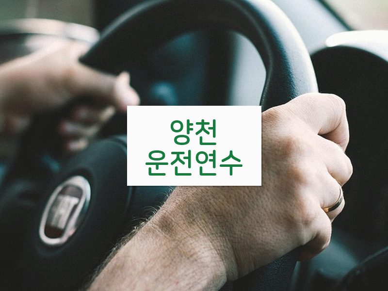 양천운전연수 후기