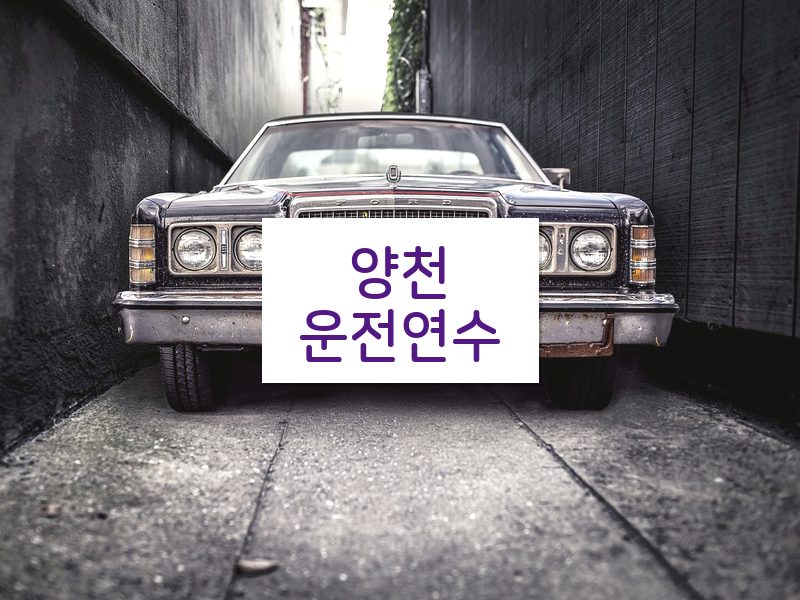 양천운전연수 후기