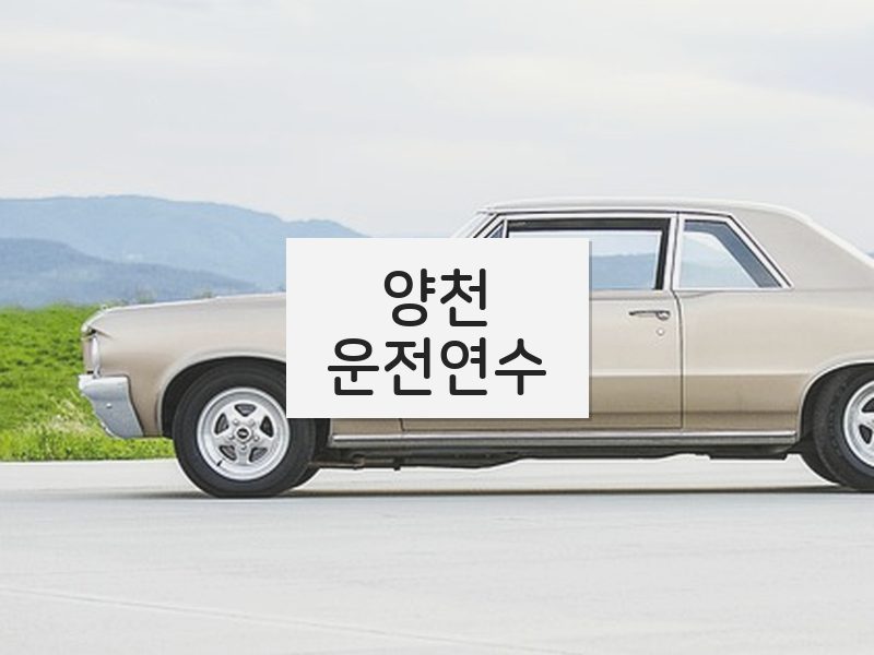 양천운전연수 후기