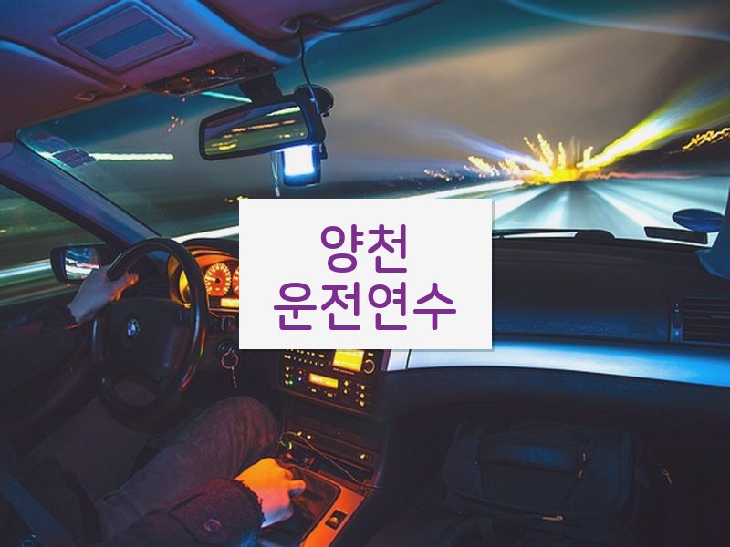 양천운전연수 후기