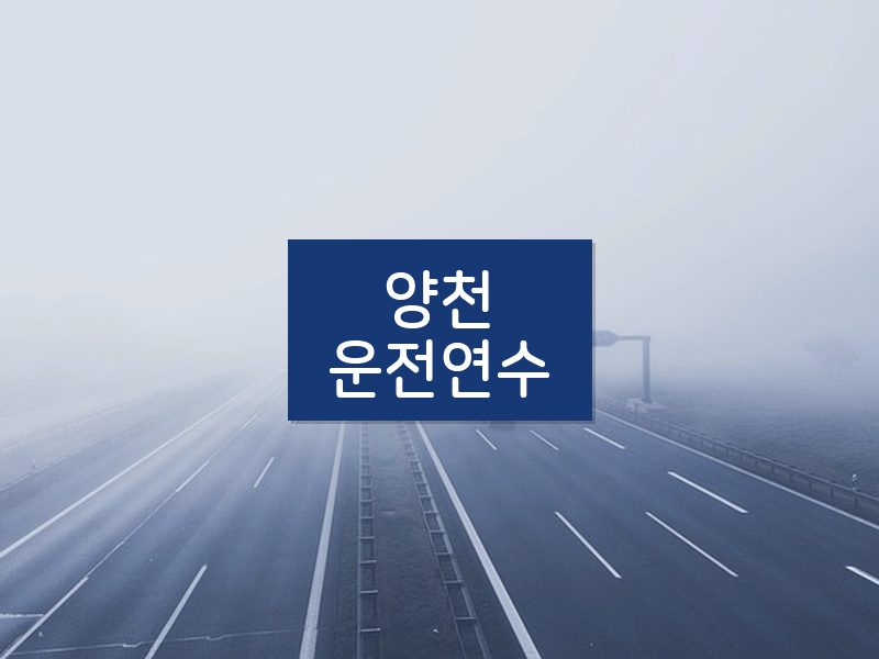양천운전연수 후기