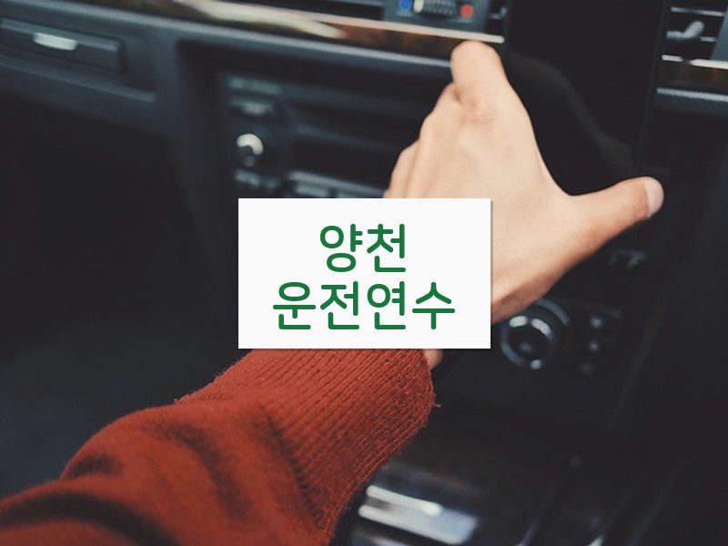 양천운전연수 후기