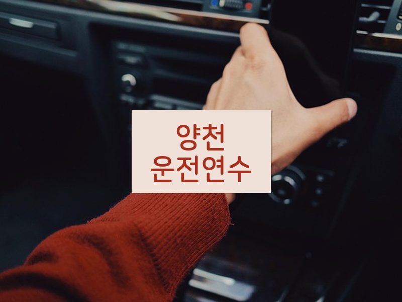 양천운전연수 후기