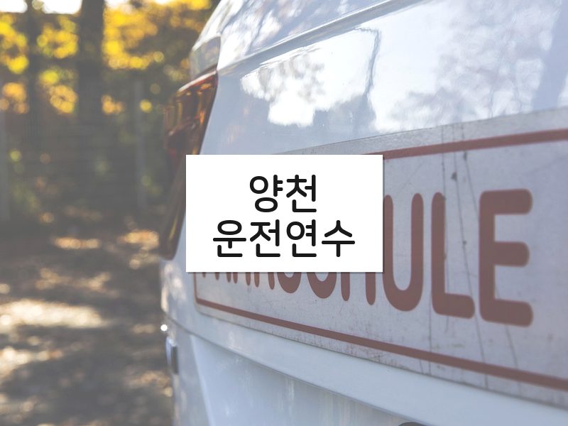 양천운전연수 후기