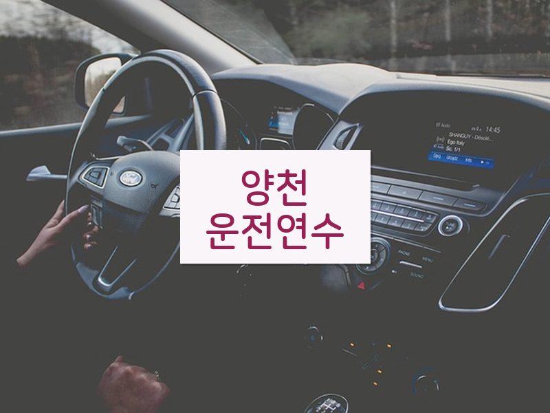 양천운전연수 후기