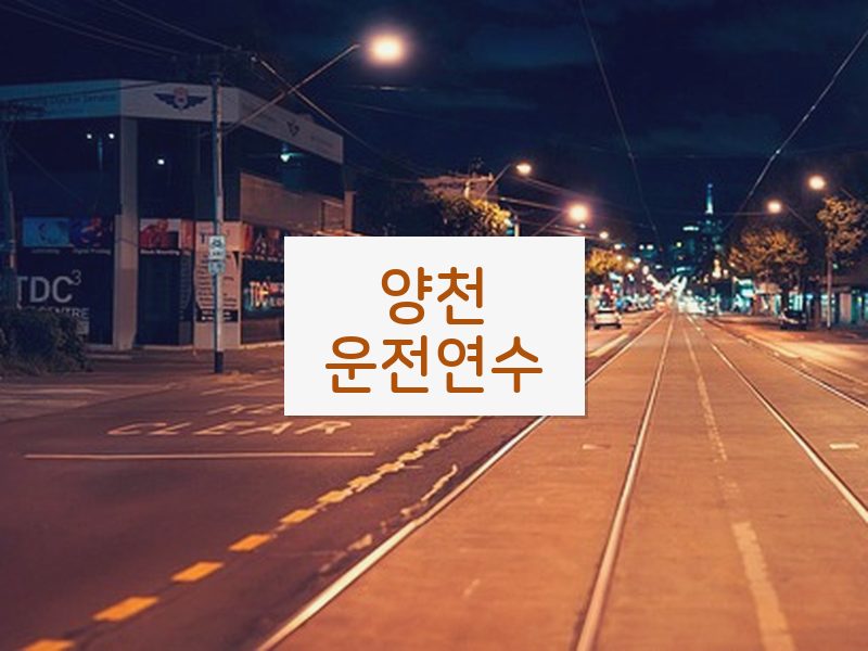 양천운전연수 후기