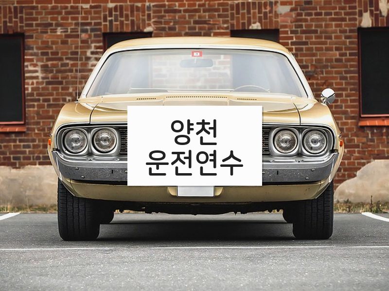 양천운전연수 후기