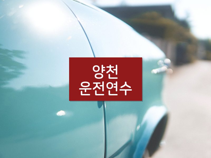 양천운전연수 후기