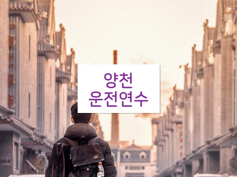 양천운전연수 후기