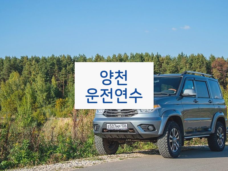 양천운전연수 후기