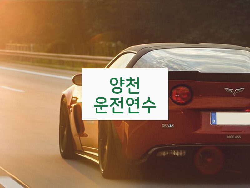 양천운전연수 후기
