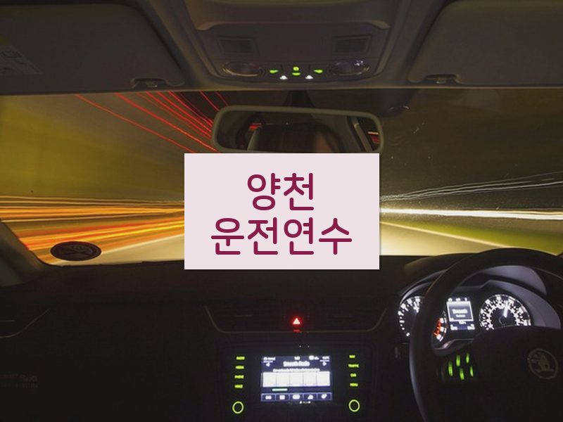 양천운전연수 후기
