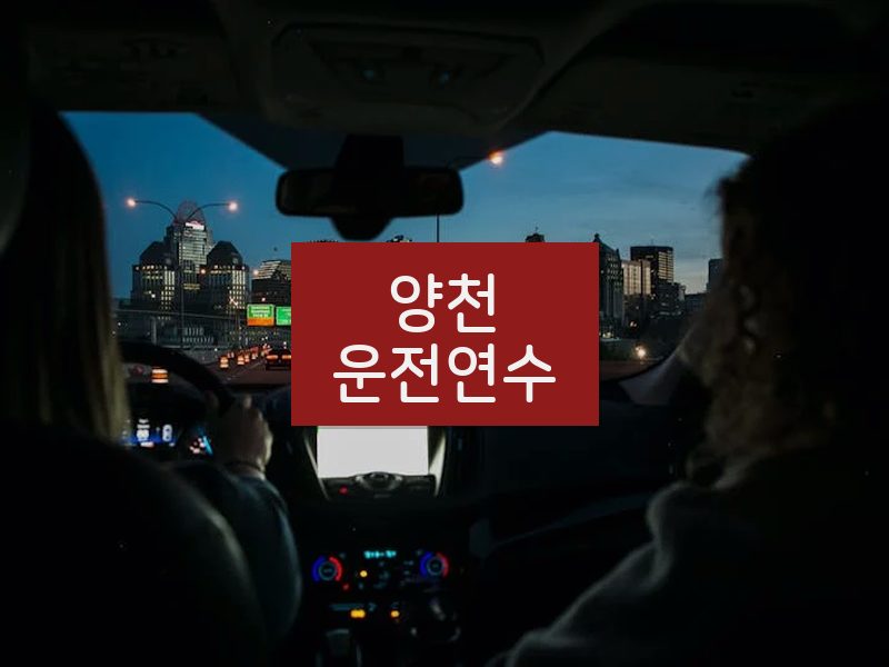 양천운전연수 후기