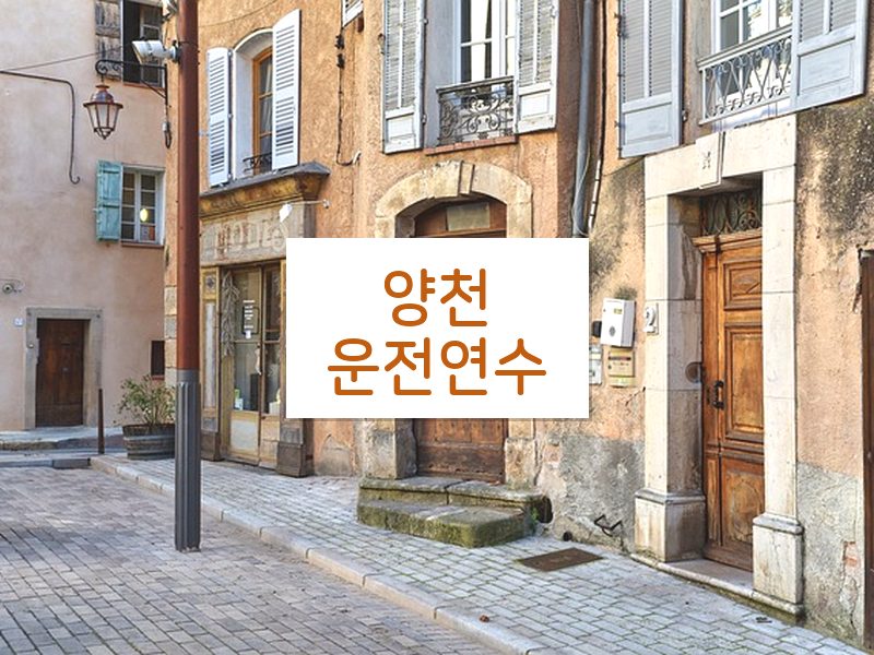 양천운전연수 후기