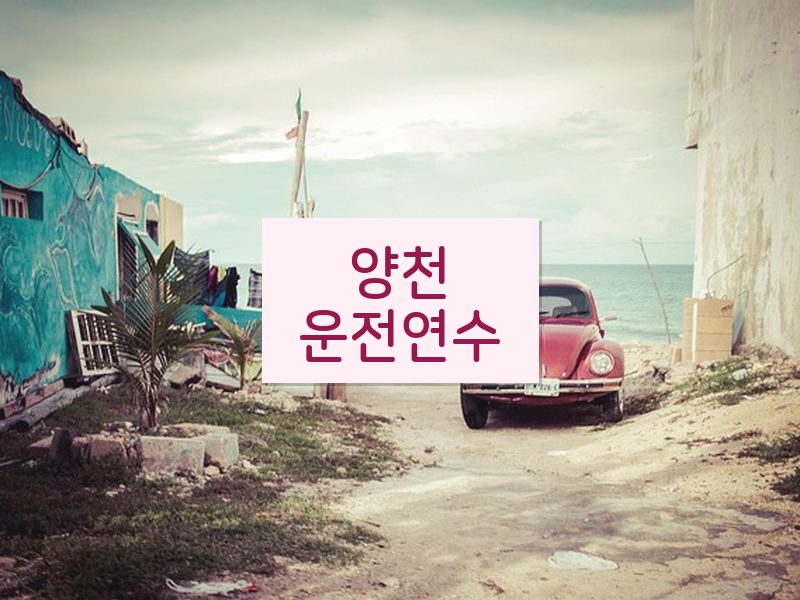 양천운전연수 후기