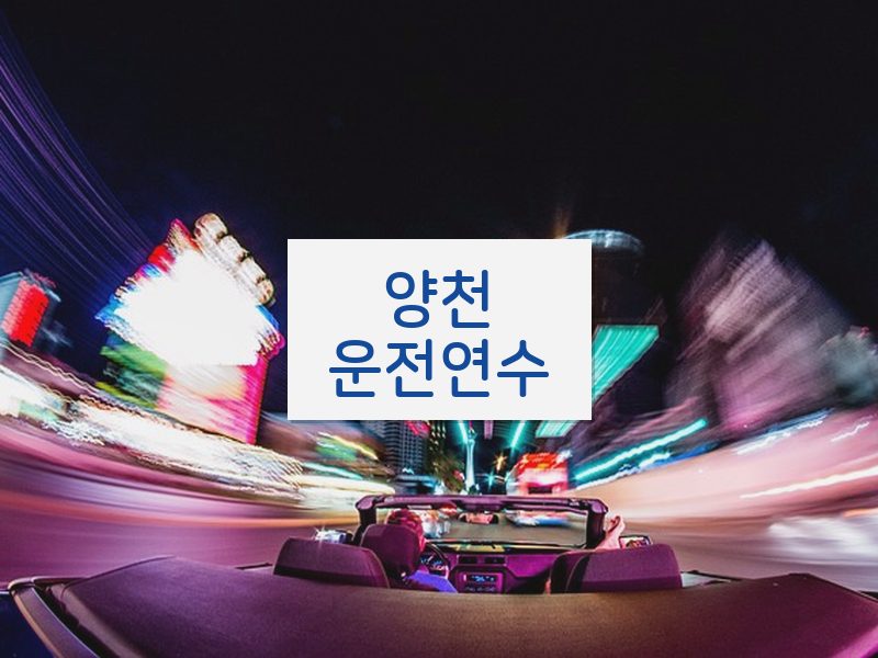 양천운전연수 후기