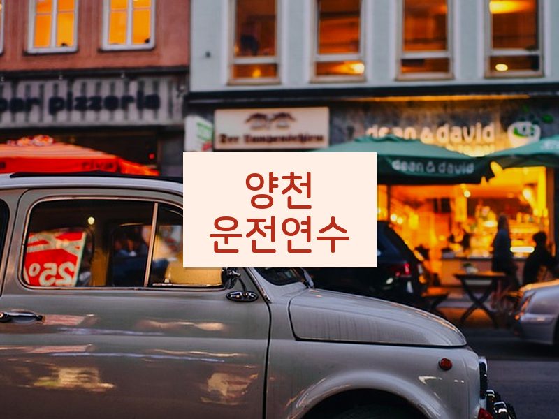 양천운전연수 후기