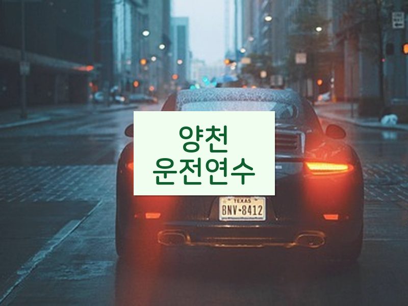 양천운전연수 후기