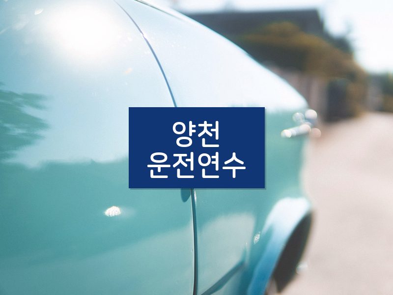 양천운전연수 후기