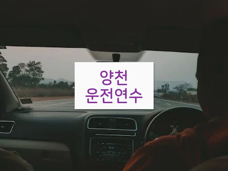 양천운전연수 후기
