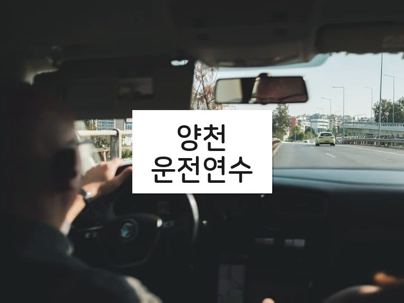 양천운전연수 후기