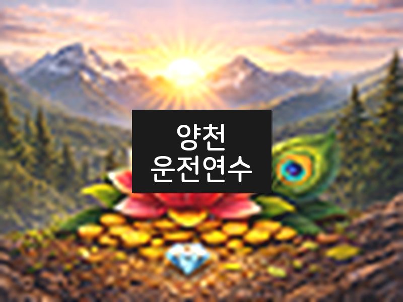 양천운전연수 후기