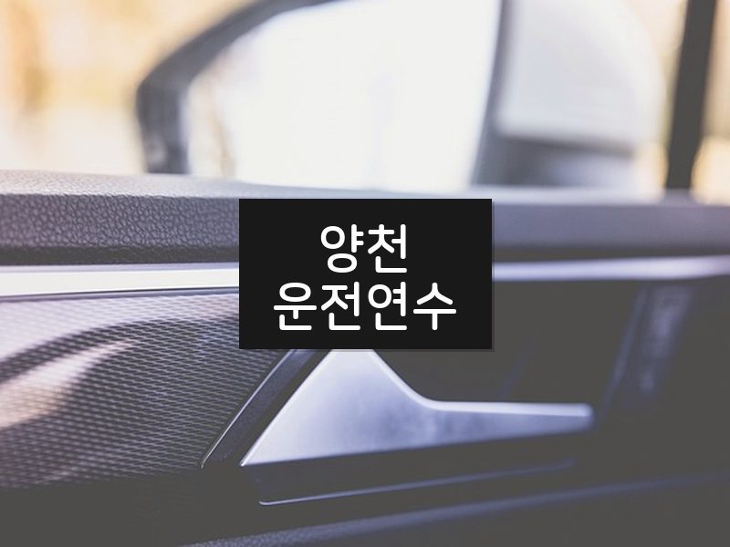 양천운전연수 후기