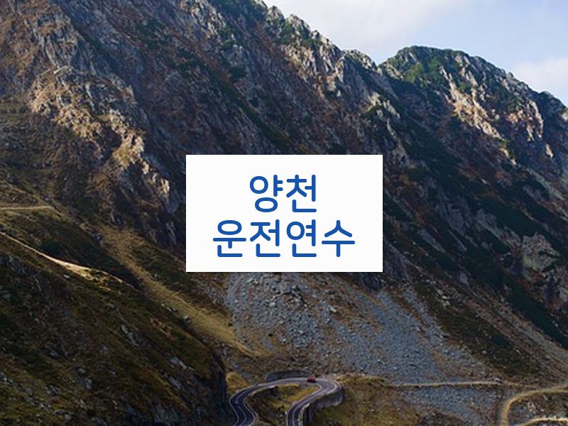 양천운전연수 후기