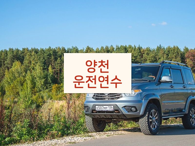 양천운전연수 후기
