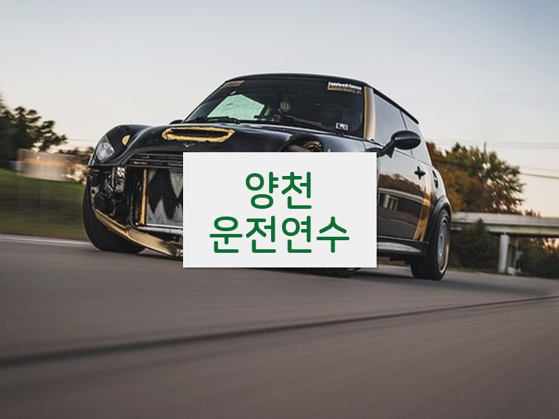 양천운전연수 후기
