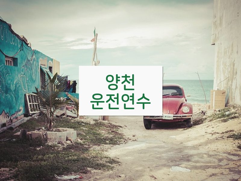 양천운전연수 후기