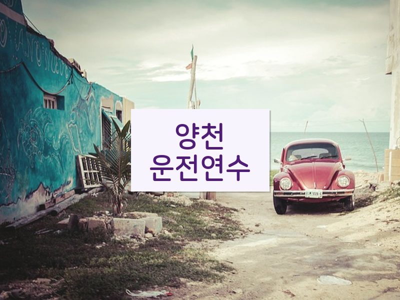 양천운전연수 후기
