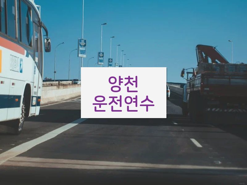 양천운전연수 후기