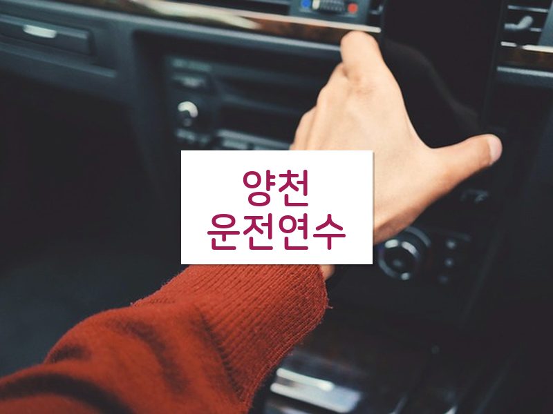 양천운전연수 후기