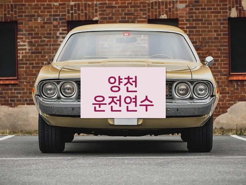 양천운전연수 후기