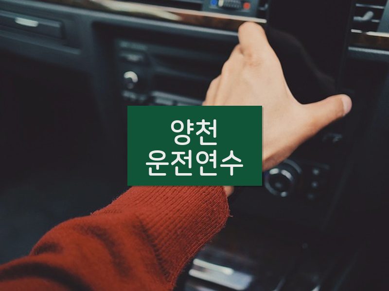 양천운전연수 후기