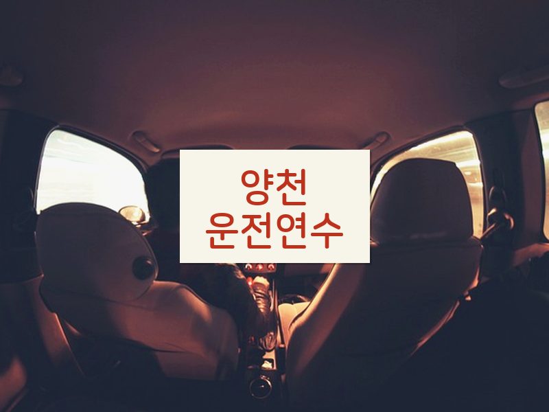 양천운전연수 후기