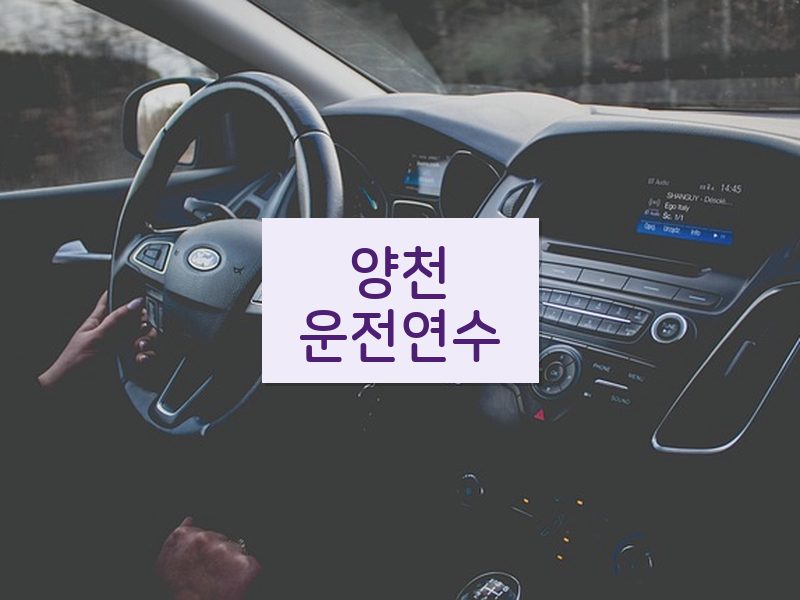양천운전연수 후기