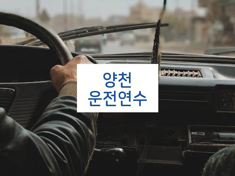 양천운전연수 후기