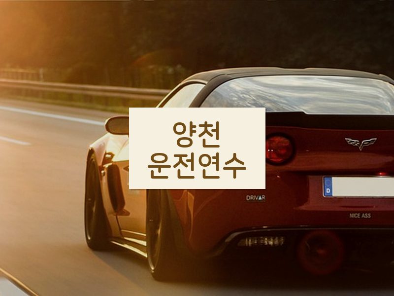 양천운전연수 후기